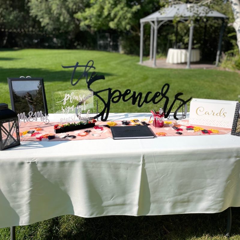 a close up of a picnic table