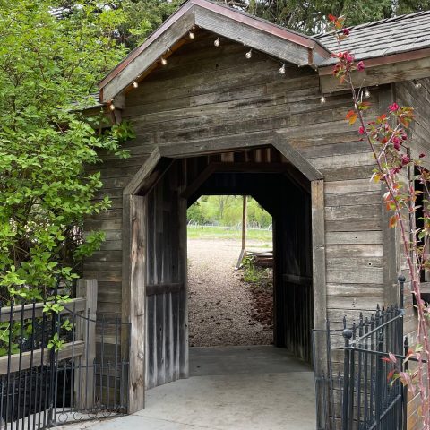 a gate in front of a house