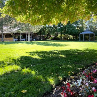Flower gardens at Cold Springs Wedding Venue.